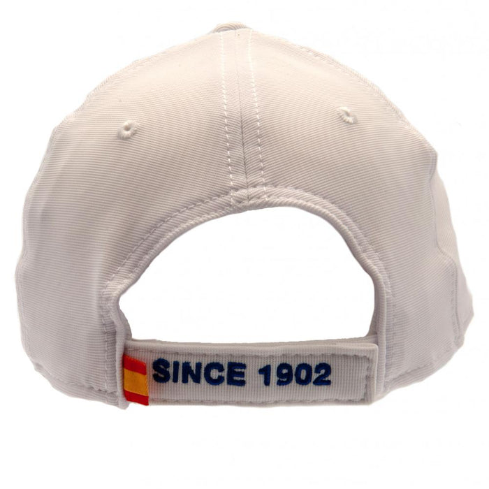 Real Madrid White Debossed Cap