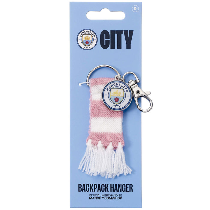 Manchester City FC Pink Bar Scarf Bag Charm