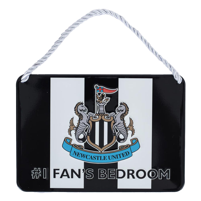 Newcastle United FC No1 Fan Stripe Bedroom Sign