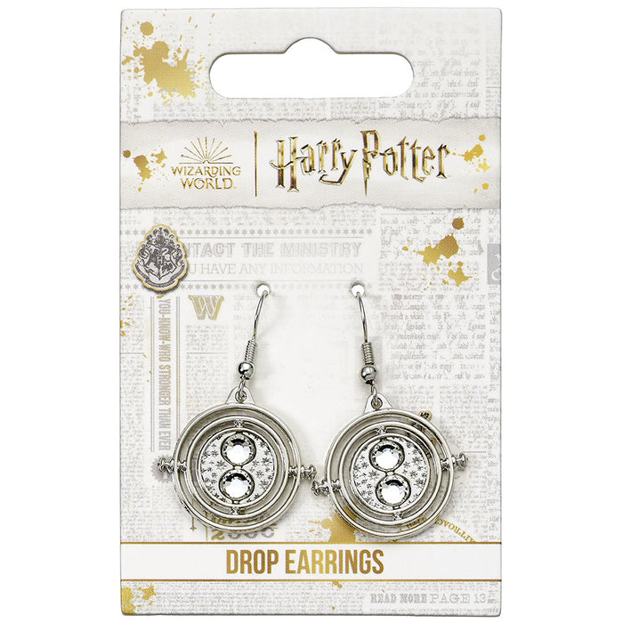 Harry Potter Silver Plated Time Turner Hook Earrings