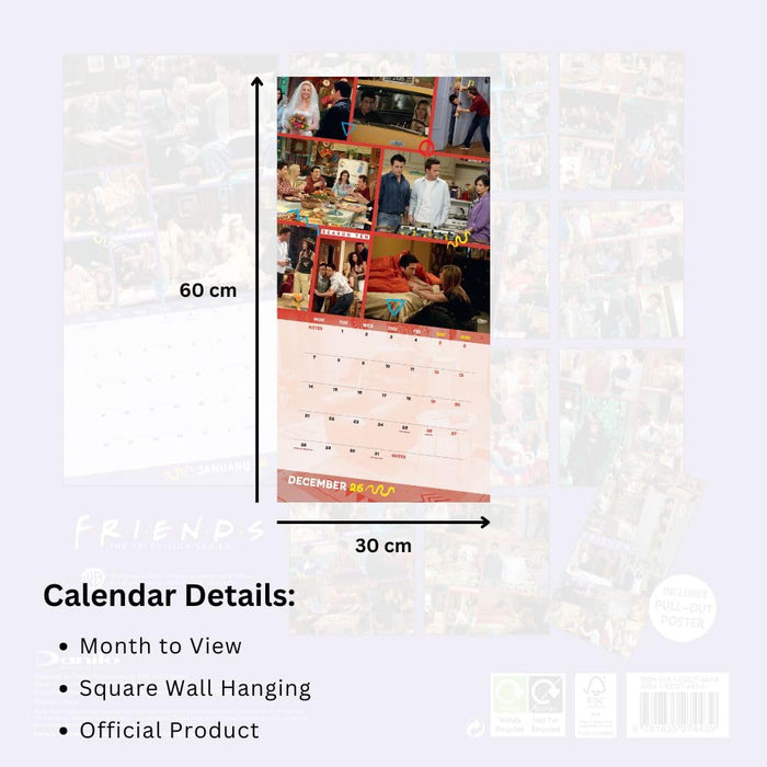 Friends Square Calendar 2026