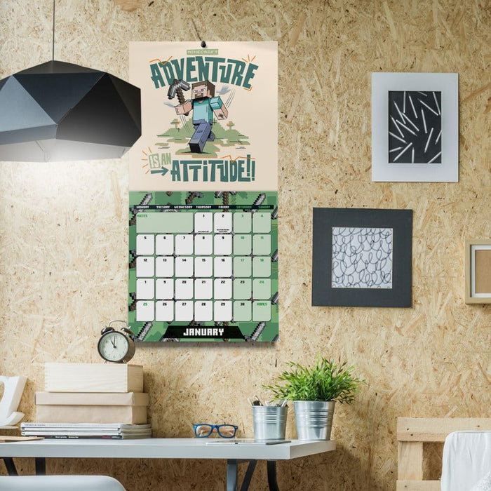 Minecraft Square Calendar 2026