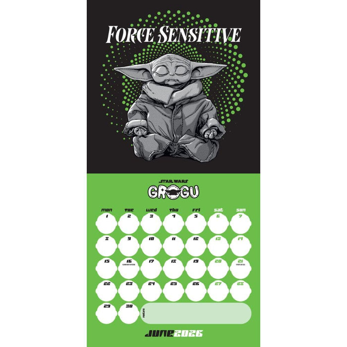 Star Wars: The Mandalorian Grogu Square Calendar 2026