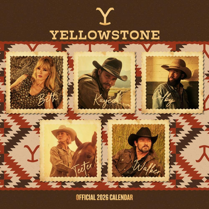 Yellowstone Square Calendar 2026