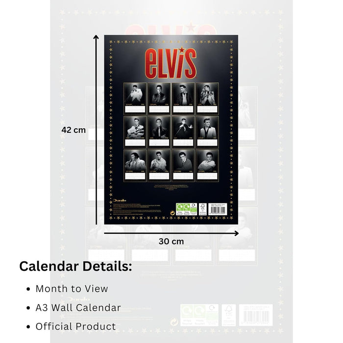 Elvis Presley A3 Calendar 2026