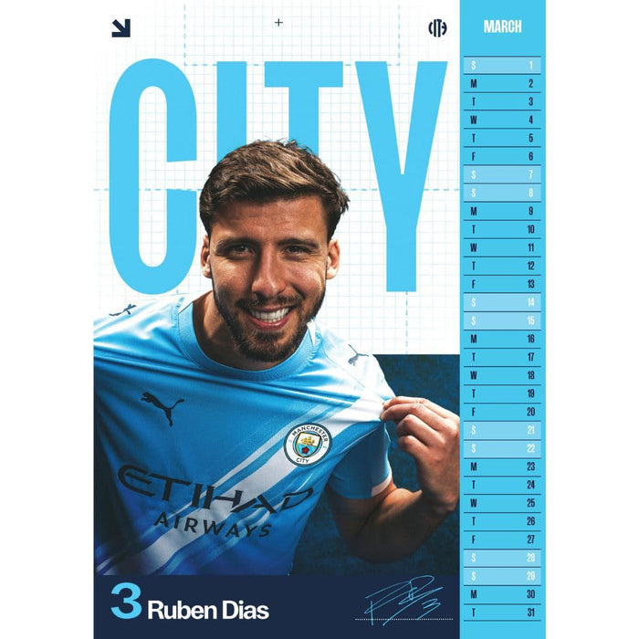 Manchester City FC A3 Calendar 2026