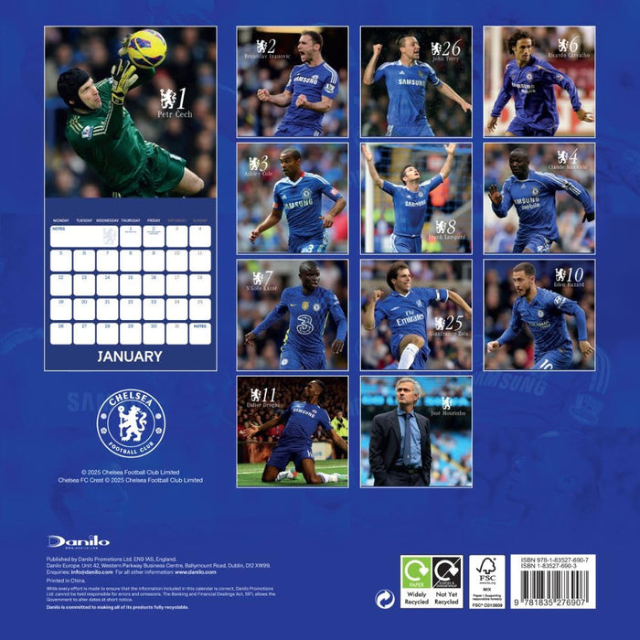 Chelsea FC Legends Square Calendar 2026