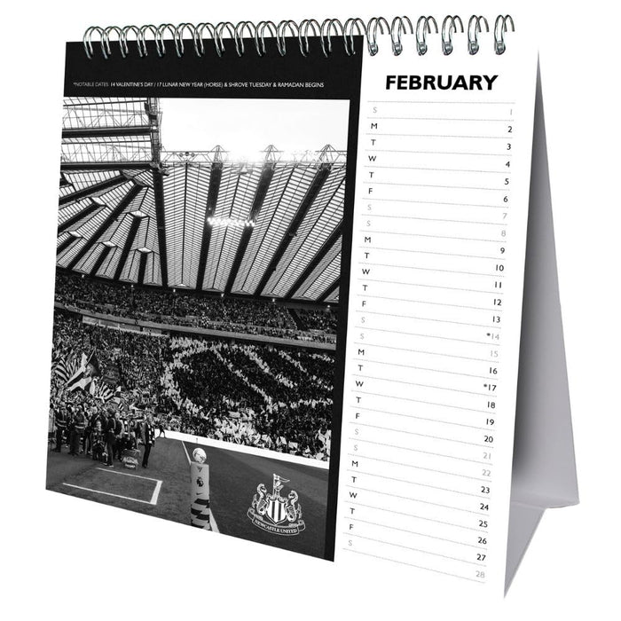 Newcastle United FC Desktop Calendar 2026