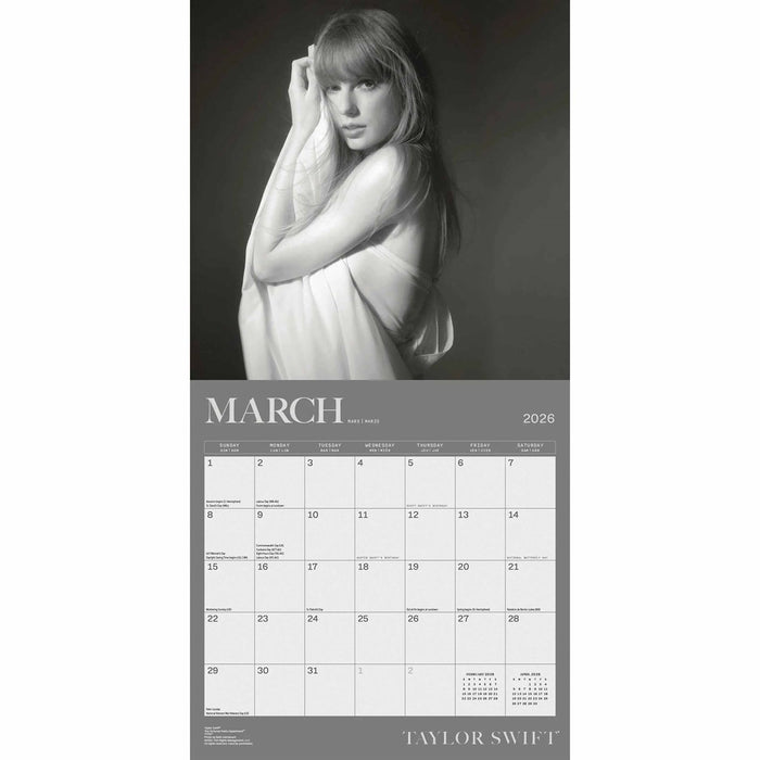 Taylor Swift Square Calendar 2026