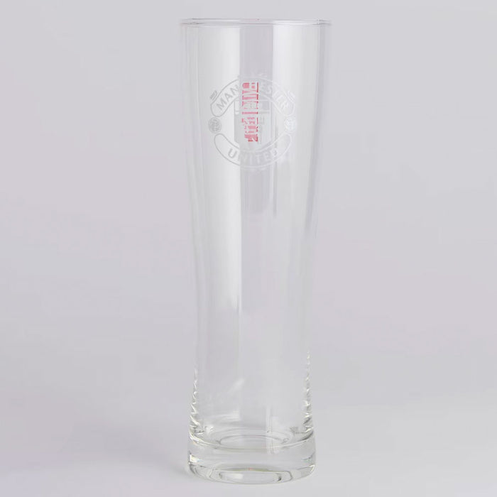 Manchester United FC Mono Crest Tall Beer Glass