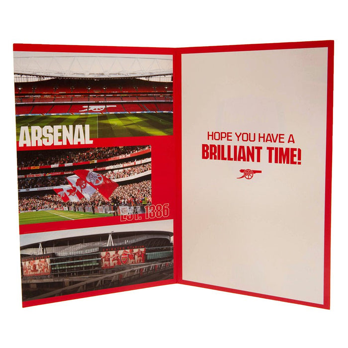 Arsenal FC Birthday Card With Stickers - Excellent Pick