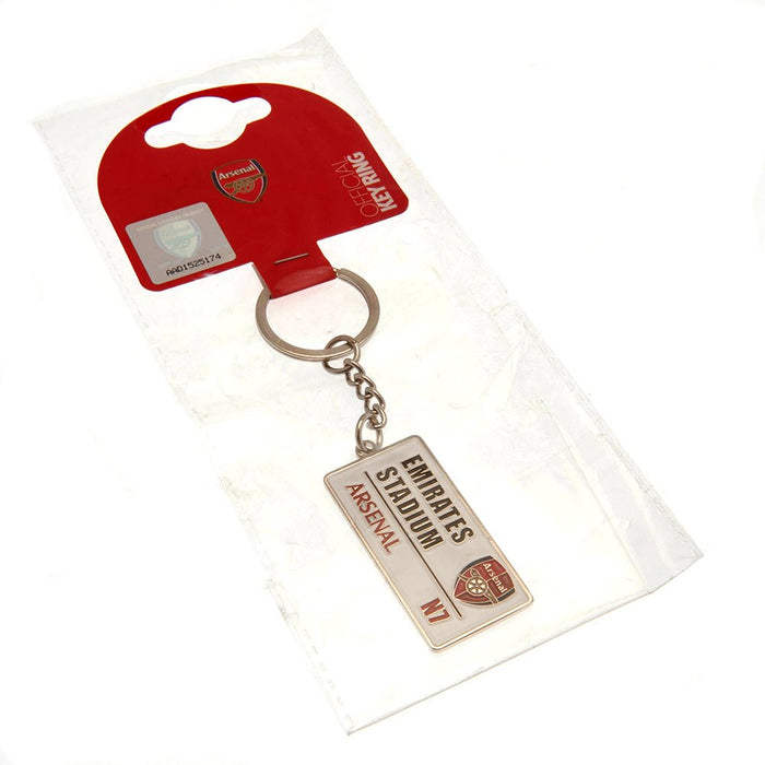 Arsenal FC Embossed Street Sign Keyring - Excellent Pick