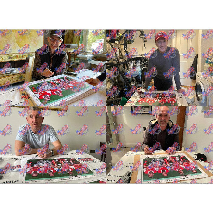 Arsenal FC Famous Back 4 Signed Framed Print - Excellent Pick