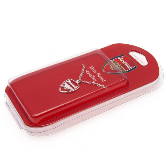 Arsenal FC Silver Plated Pendant & Chain CR - Excellent Pick