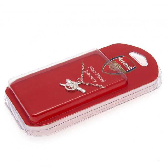 Arsenal FC Silver Plated Pendant & Chain GN - Excellent Pick