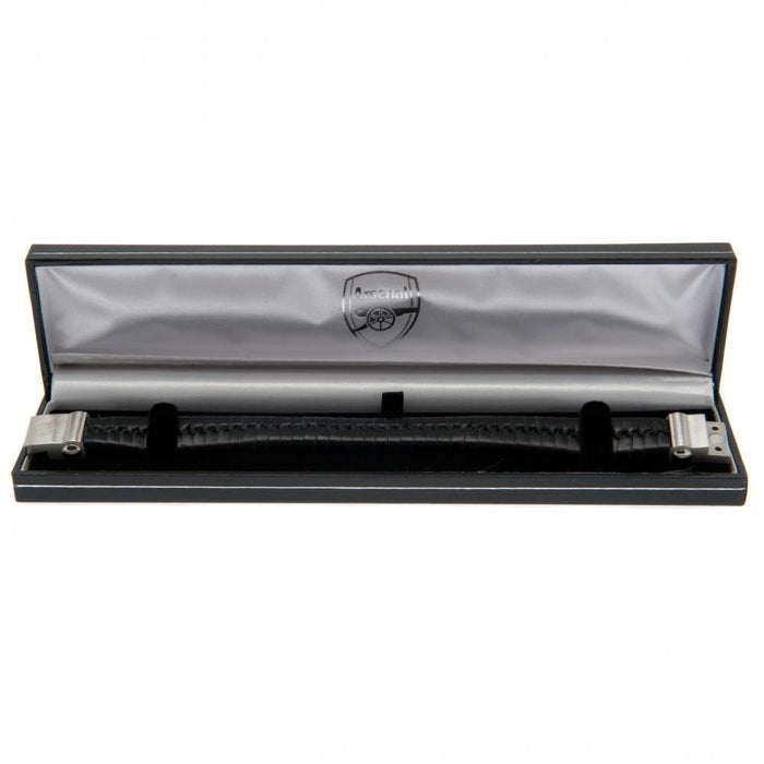 Arsenal FC Single Plait Leather Bracelet - Excellent Pick