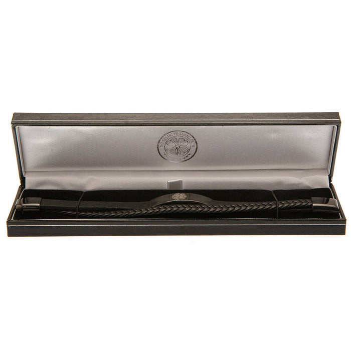 Celtic FC Black IP Leather Bracelet - Excellent Pick