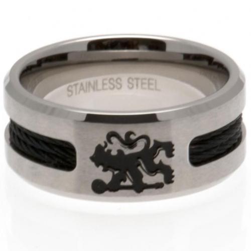 Chelsea FC Black Inlay Ring Large - Excellent Pick