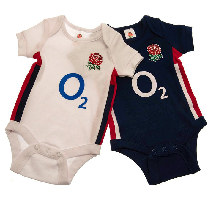 England RFU 2 Pack Bodysuit 12-18 Mths RB - Excellent Pick
