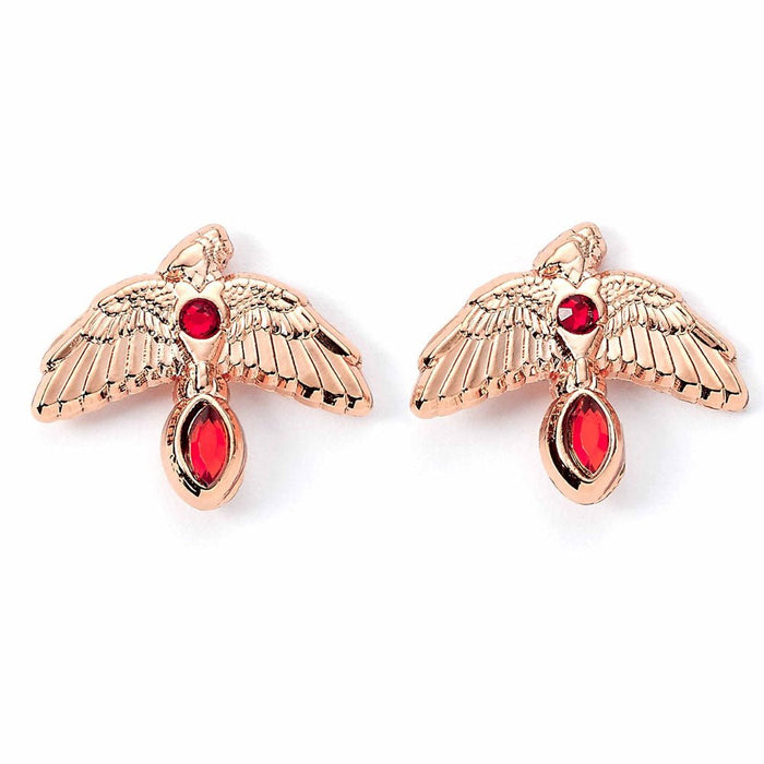Harry Potter Rose Gold Plated Earrings Fawkes - Excellent Pick