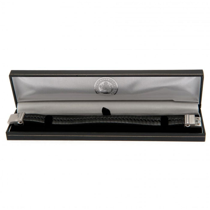 Leicester City FC Single Plait Leather Bracelet - Excellent Pick