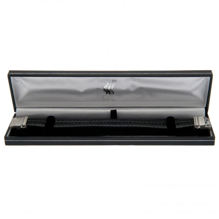 Liverpool FC Single Plait Leather Bracelet - Excellent Pick