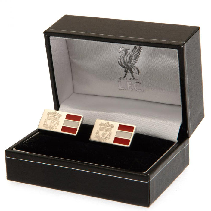 Liverpool FC Stainless Steel Stripe Cufflinks - Excellent Pick