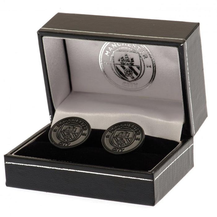 Manchester City FC Black IP Cufflinks - Excellent Pick