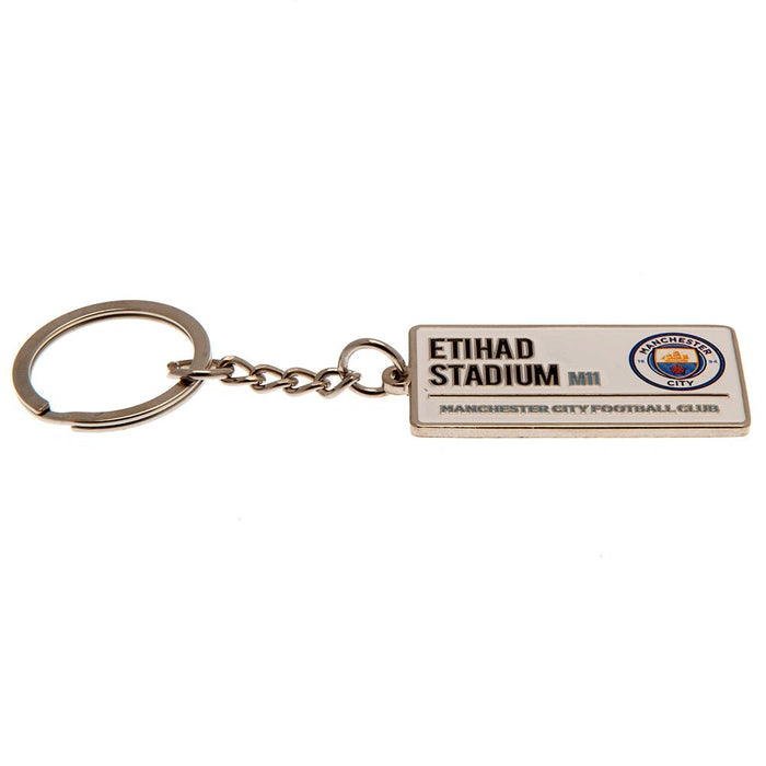Manchester City FC Embossed Street Sign Keyring - Excellent Pick