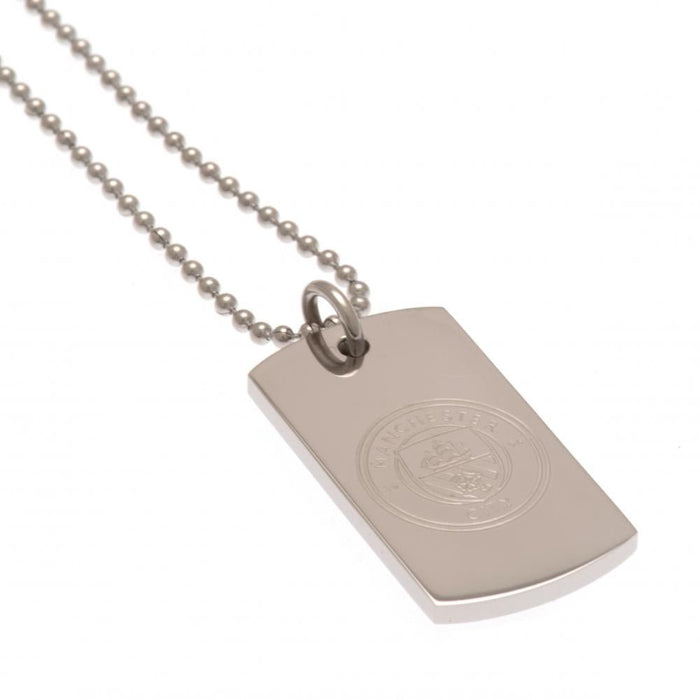 Manchester City FC Engraved Dog Tag & Chain - Excellent Pick