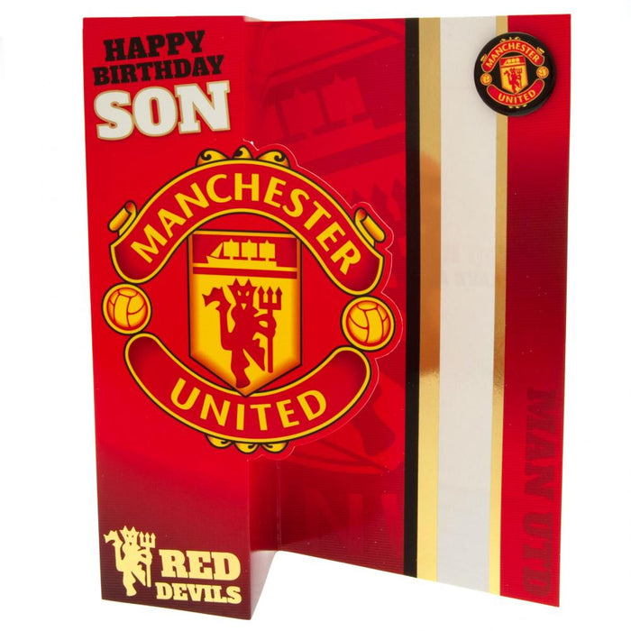 Manchester United Fc Birthday Card Son - Excellent Pick