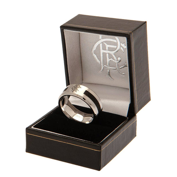 Rangers FC Black Inlay Ring Small - Excellent Pick