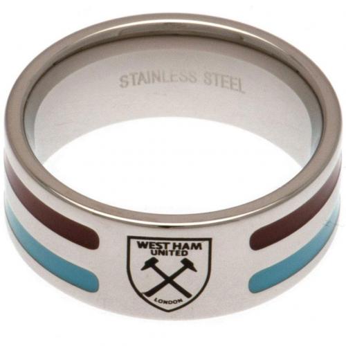 West Ham United FC Colour Stripe Ring Medium - Excellent Pick