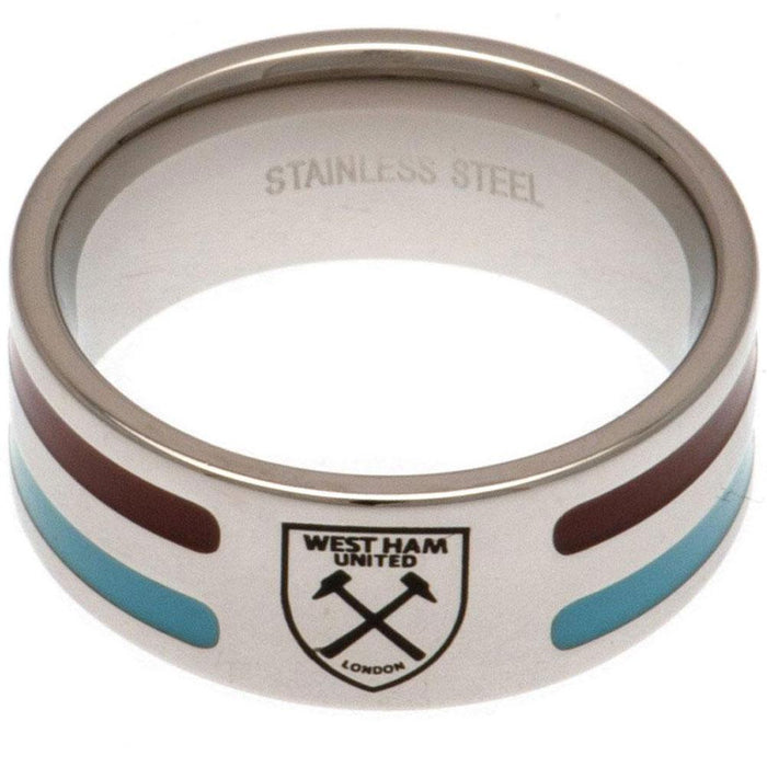 West Ham United FC Colour Stripe Ring Medium - Excellent Pick