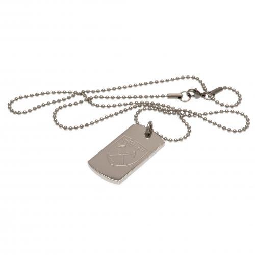 West Ham United FC Engraved Dog Tag & Chain - Excellent Pick