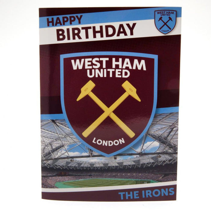 West Ham United FC Musical Birthday Card - Excellent Pick
