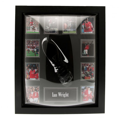 Arsenal FC Wright Signed Boot (Framed)