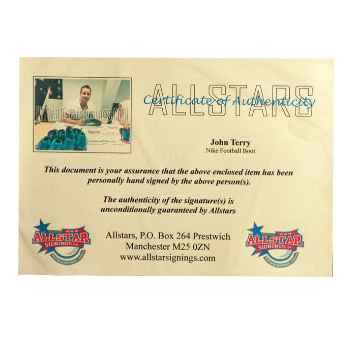 Chelsea FC Terry Signed Boot (Framed)