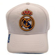 Real Madrid White Debossed Cap