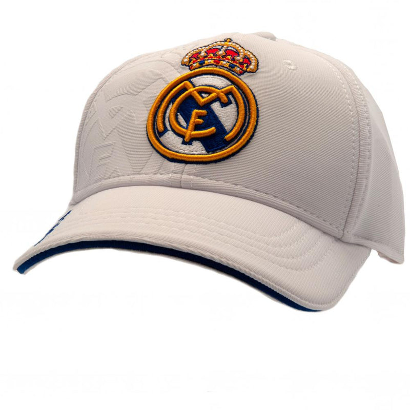 Real Madrid White Debossed Cap