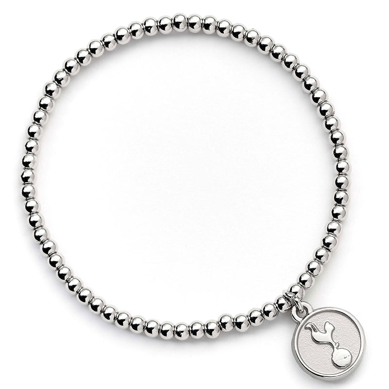 Tottenham Hotspur FC Silver Finish Bead Bracelet