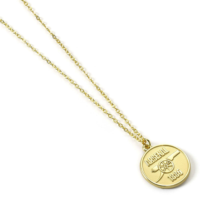 Arsenal FC Gold Finish Crest Necklace