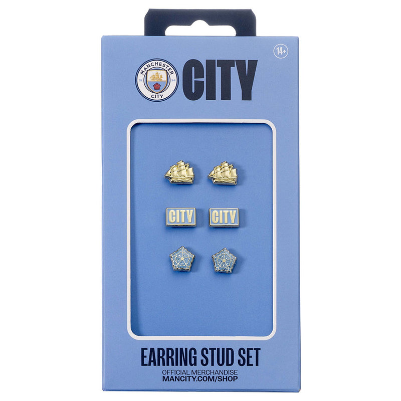 Manchester City FC Stud Earring Set