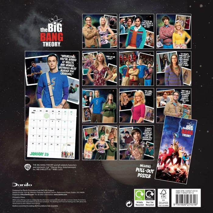 The Big Bang Theory Square Calendar 2026