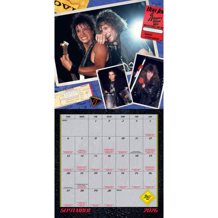 Bon Jovi Square Calendar 2026