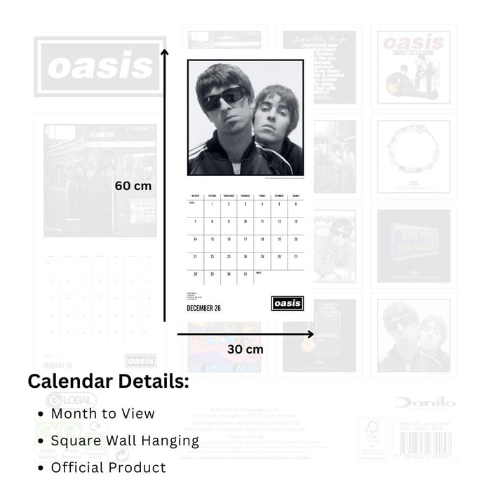 Oasis Square Calendar 2026
