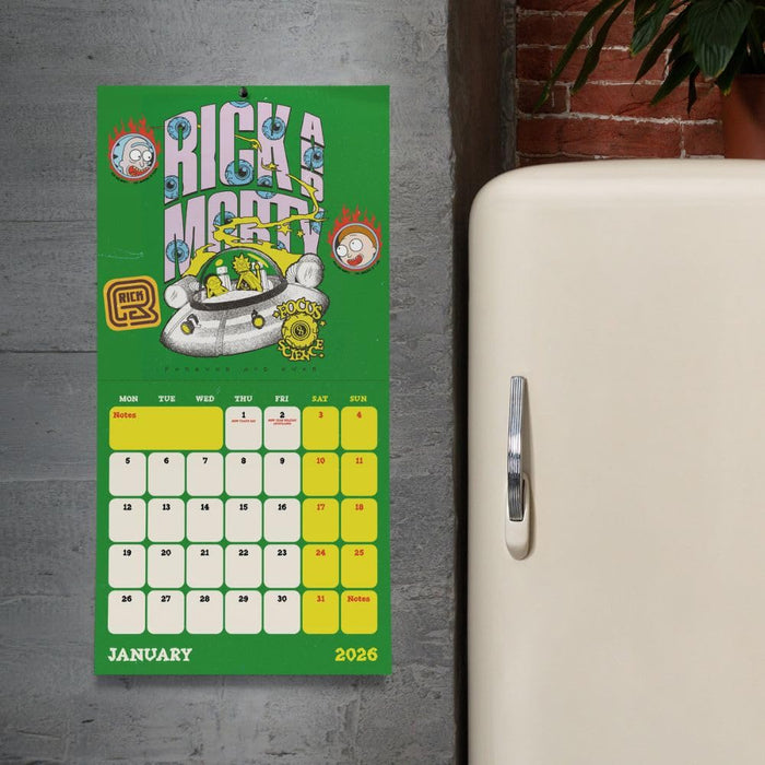 Rick And Morty Square Calendar 2026