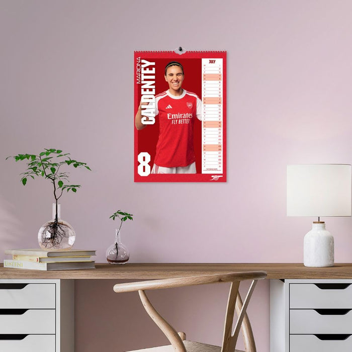Arsenal WFC A3 Calendar 2026