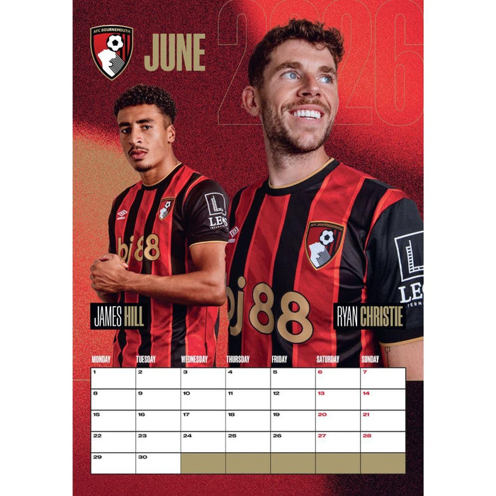 AFC Bournemouth A3 Calendar 2026