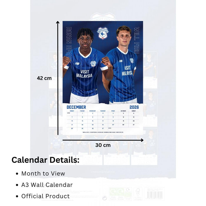 Cardiff City FC A3 Calendar 2026